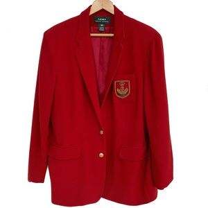 ⚡️SOLD⚡️Ralph Lauren Large Patch Red Blazer 16W